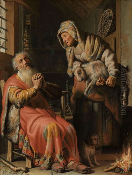 Tobit Accusing Anna of Stealing the Kid 1626 - view 1