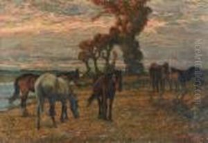 Cavalli Al Pascolo by Ruggero Panerai