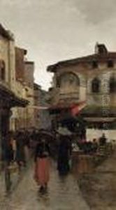 Firenze. Giorno Di Pioggia Al Mercato Vecchio.