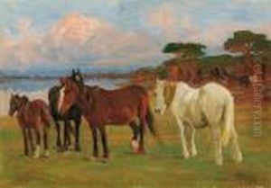 Cavalli Al Pascolo by Ruggero Panerai