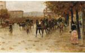 Firenze, La Parata Dei Soldati A Cavallo by Ruggero Panerai