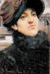 Busto Di Giovin Signora Con Cappello by Ruggero Panerai