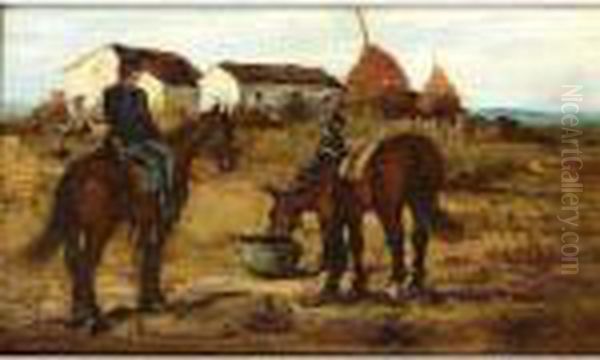 Cavalrymen At Rest - view 1