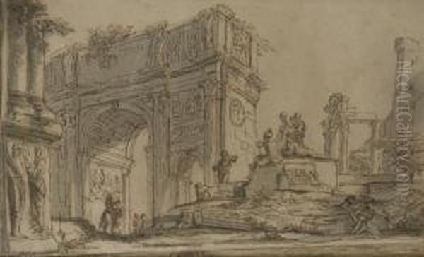 L""arco Di Settimio Severo A Roma - view 1