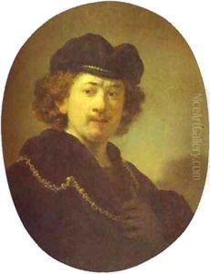 Self Portrait With A Gold Chain 1633 by Harmenszoon van Rijn Rembrandt