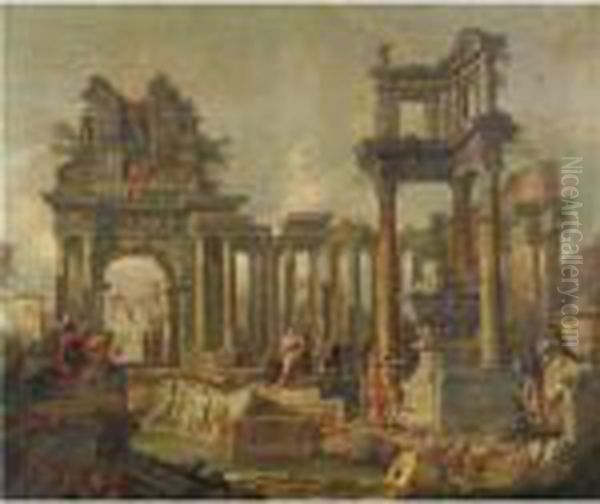 Capriccio Con Rovine E Figure - view 1