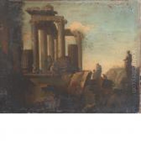 Cappriccio Of Figures In Roman Ruins - view 1