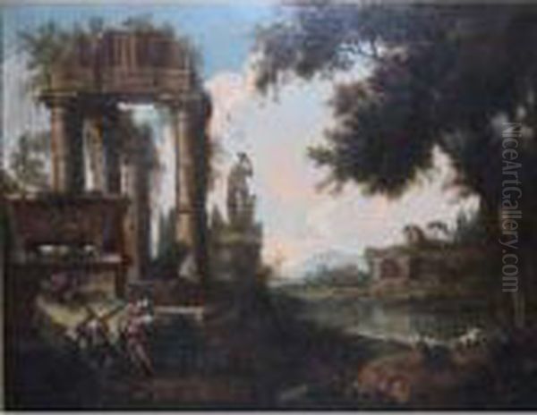 Landscape With Figures And Classical Ruins - view 1
