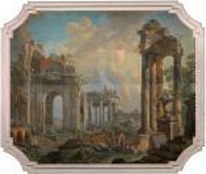 Capriccio D'architettura Con Figure Orientali by Giovanni Niccolo Servandoni