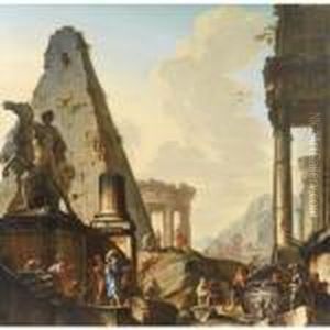 Architectural Capriccio With Alexander At The Tomb Of Achilles