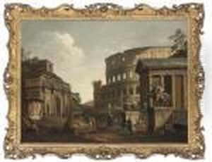 An Architectural Capriccio Of The Arch Of Constantine