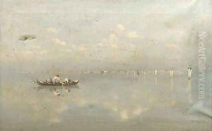 Early morning on the laguna, Venice by Franz Leo Ruben