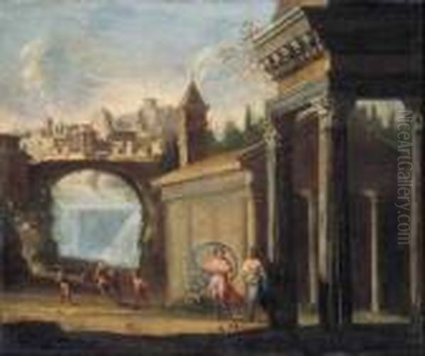 Capriccio Architettonico Con La Cascata Di Tivoli - view 1