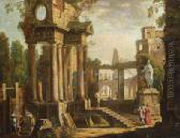 Nachfolge - Capriccio Mit Antiken Ruinen Und Figurenstaffage - view 1