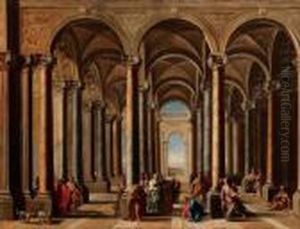 Capriccio Architettonico Con Cristo E L""""adultera