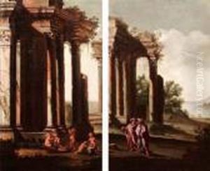 Capriccio Architettonico Con Putti
Capriccio Architettonico Con Figure by Giovanni Niccolo Servandoni