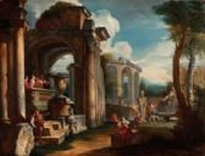 Capriccio Architettonico Con Figure