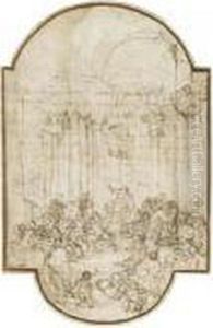 Christ Chasing The Money-lenders From The Temple by Giovanni Niccolo Servandoni