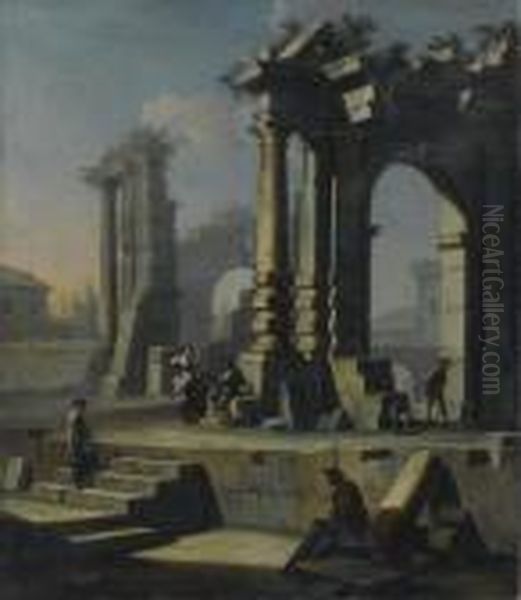 Capriccio Architettonico Con Figure - view 1