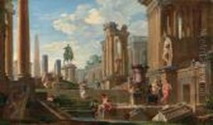 Capriccio Architettonico Con Rovine Classiche by Giovanni Niccolo Servandoni