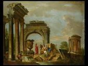 Treffen In Den Ruinen by Giovanni Niccolo Servandoni