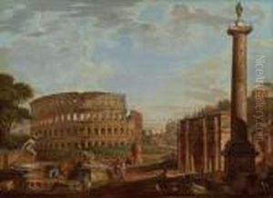Il Colosseo E L""arco Di Costantino by Giovanni Niccolo Servandoni