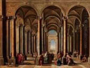 Capriccio Architettonico Con Cristo E L"adultera