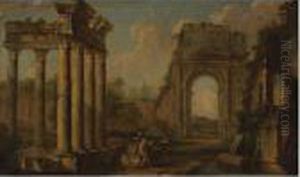 An Architectural Capriccio by Giovanni Niccolo Servandoni