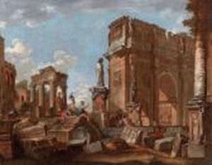 Capriccio Architettonico Con L""arco Di Costantino