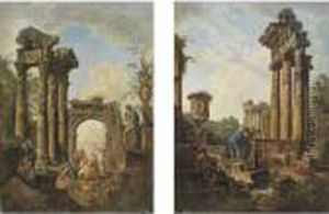 Architectural Capriccio Of Roman
Ruins And Four Archeologists (#)
An Architectural Capriccio Of Roman Ruins And An Apostle
Preaching by Giovanni Niccolo Servandoni
