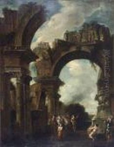 Sacrificial Lamb Amid A Capriccio Of Ruins