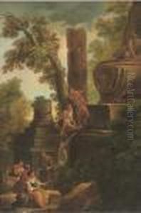 A Capriccio Of A Tomb With Onlookers A Capriccio Of A Tomb With Onlookers