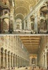 Interior Of Saint Peter's by Giovanni Niccolo Servandoni