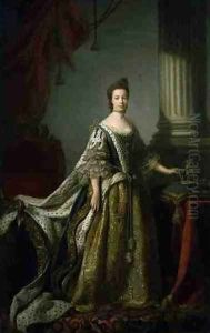 Queen Charlotte, Queen Consort of George III, c.1762-64 by Allan Ramsay