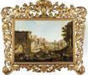 Rome, A View Of The Forum by Giovanni Niccolo Servandoni