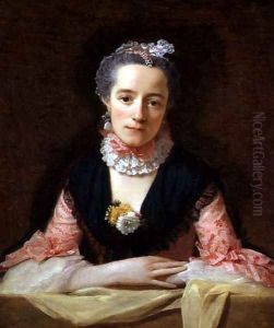 An Unknown Woman in a Pink Dress by Allan Ramsay