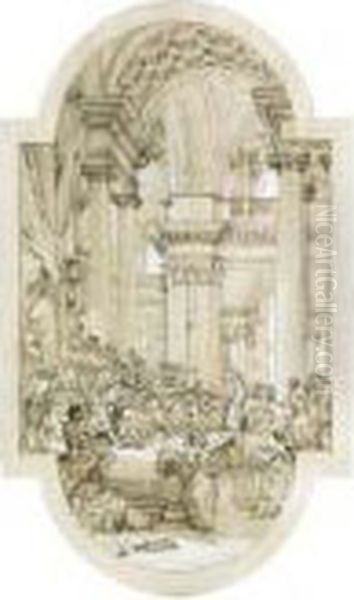 Christ Preaching To The Elders: Design For A Compartment - view 1