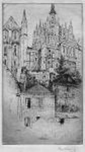 L````abbaye Du Mont St. Michel, Przed 1907 by Jozef Pankiewicz