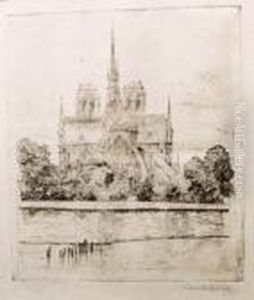 Widok Katedry Notre Dame W Paryzu Widok Katedry Notre Dame W Paryzu