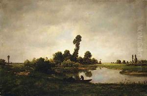 A River Landscape by Allan Ramsay
