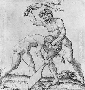 The Virtue as Domitor Fortunae by Marcantonio Raimondi