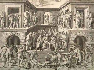 Martyrdom of St Lawrence by Marcantonio Raimondi