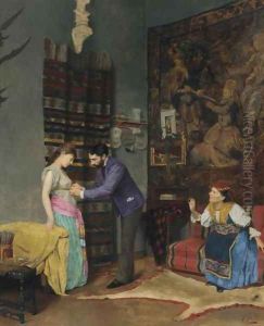 Artist's Studio by Theodore Jacques Ralli