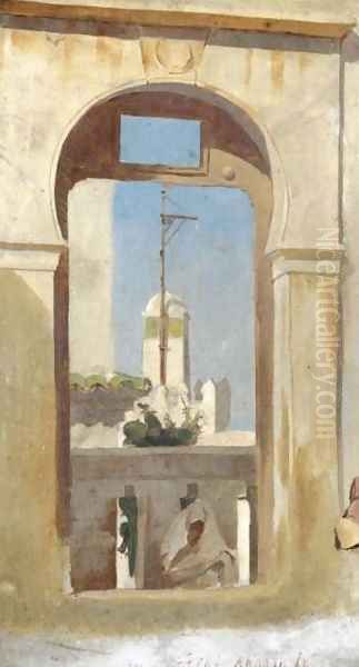 Figures by a Balcony - view 1