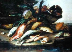 Still Life with Dead Fish and Game by Giuseppe Recco