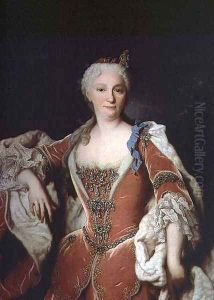 Portrait of Elizabeth Farnese 1692-1766 second wife of Philip V of Spain by Jean Ranc