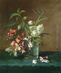 Floral Still Life by Carducius Plantagenet Ream