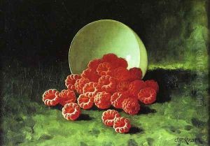 Still Life: Overturned Cup on Raspberries by Carducius Plantagenet Ream