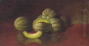 Still Life with Melons and Knife by Carducius Plantagenet Ream