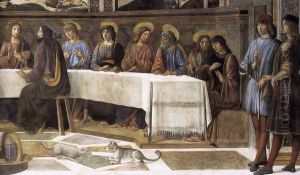 The Last Supper (detail-2) 1481-82 by Cosimo Rosselli